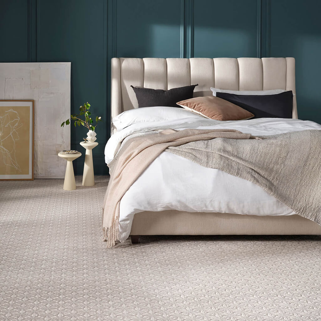 patterned bedroom carpet